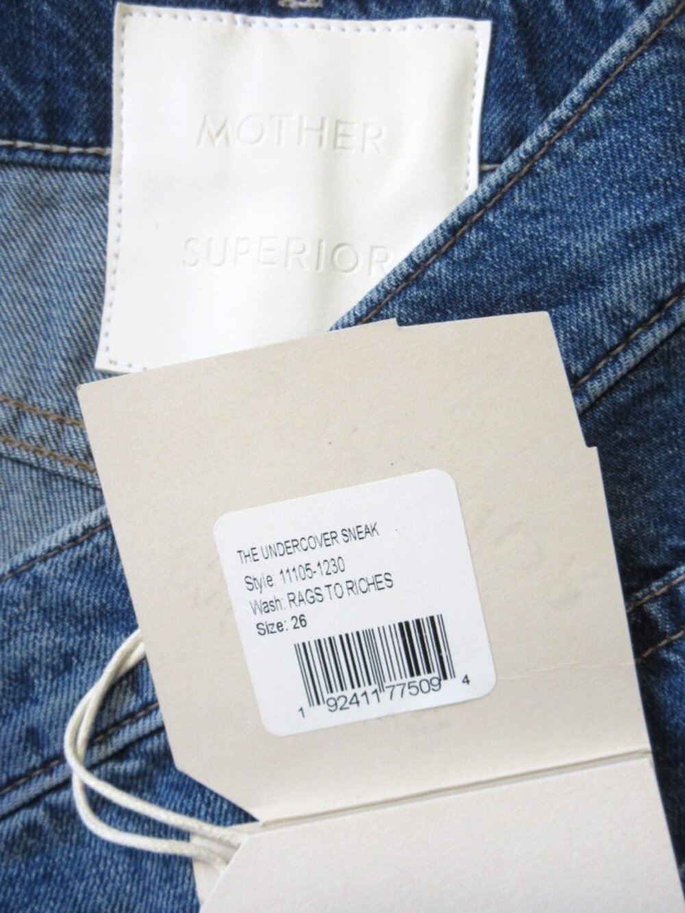 NWT Mother The Undercover Sneak in Rags To Riches Rigid Wide Leg Jeans 26 - Picture 7 of 11